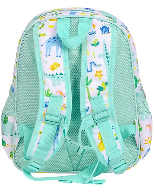 A Little Lovely Company Large Backpack with Thermal Pocket - Jungle - 27x32x19 cm - Keeps food and drinks fresh! Kindergarten Backpacks