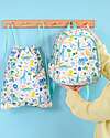 A Little Lovely Company Large Backpack with Thermal Pocket - Jungle - 27x32x19 cm - Keeps food and drinks fresh! Kindergarten Backpacks