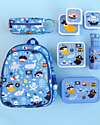 A Little Lovely Company Large Backpack with Thermal Pocket - Pirates - 27x32x19 cm - Keeps Food and Drinks Fresh! Kindergarten Backpacks