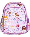 A Little Lovely Company Large Backpack with Thermal Pocket - Princesses - 27x32x19 cm - Keeps food and drinks fresh! Kindergarten Backpacks
