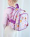 A Little Lovely Company Large Backpack with Thermal Pocket - Princesses - 27x32x19 cm - Keeps food and drinks fresh! Kindergarten Backpacks
