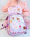 A Little Lovely Company Large Backpack with Thermal Pocket - Princesses - 27x32x19 cm - Keeps food and drinks fresh! Kindergarten Backpacks