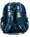 A Little Lovely Company Large Backpack with Thermal Pocket - Robot - 27x32x19 cm - Keeps food and drinks fresh! Kindergarten Backpacks