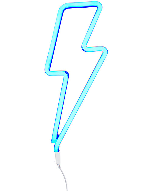 A Little Lovely Company LED Neon Light, Bolt - Blue Wall Lamps