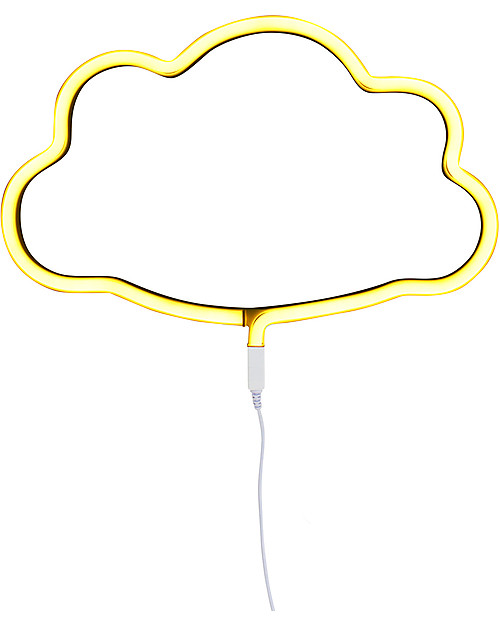 A Little Lovely Company LED Neon Light, Cloud - Yellow Wall Lamps