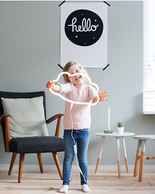 A Little Lovely Company LED Neon Light, Cloud - Yellow Wall Lamps