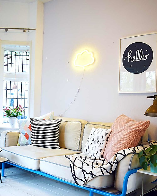 A Little Lovely Company LED Neon Light, Cloud - Yellow Wall Lamps