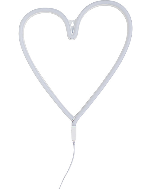 A Little Lovely Company LED Neon Light, Heart - Yellow Wall Lamps
