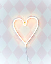 A Little Lovely Company LED Neon Light, Heart - Yellow Wall Lamps