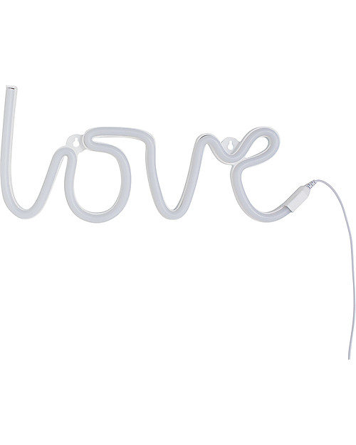 A Little Lovely Company LED Neon Light, Love - Yellow Wall Lamps