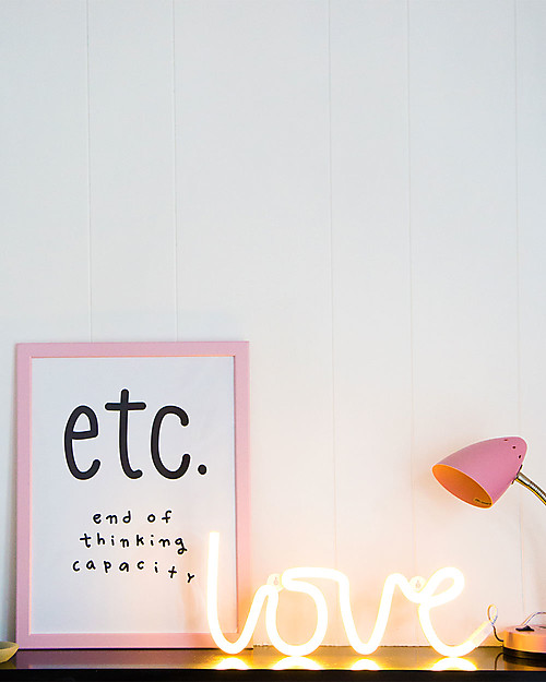 A Little Lovely Company LED Neon Light, Love - Yellow Wall Lamps