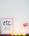 A Little Lovely Company LED Neon Light, Love - Yellow Wall Lamps