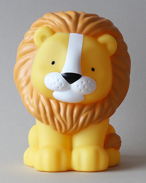 A Little Lovely Company LED Night Light - Lion - Yellow Bedside Lamps