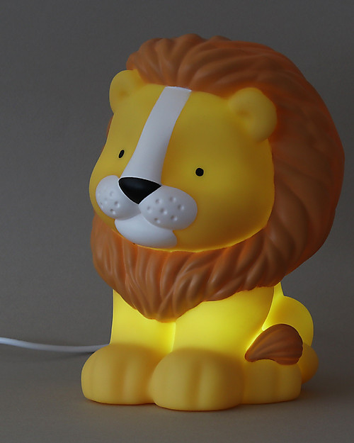 A Little Lovely Company LED Night Light - Lion - Yellow Bedside Lamps