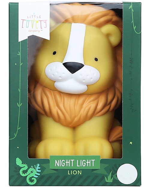 A Little Lovely Company LED Night Light - Lion - Yellow Bedside Lamps