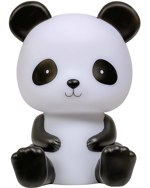 A Little Lovely Company LED Night Light, Panda - Black Bedside Lamps