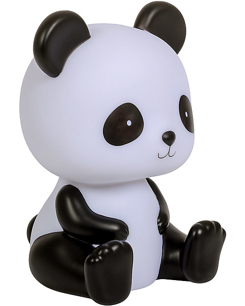 A Little Lovely Company LED Night Light, Panda - Black Bedside Lamps