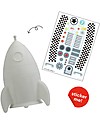 A Little Lovely Company LED Night Light, Rocket - With Stickers Bedside Lamps