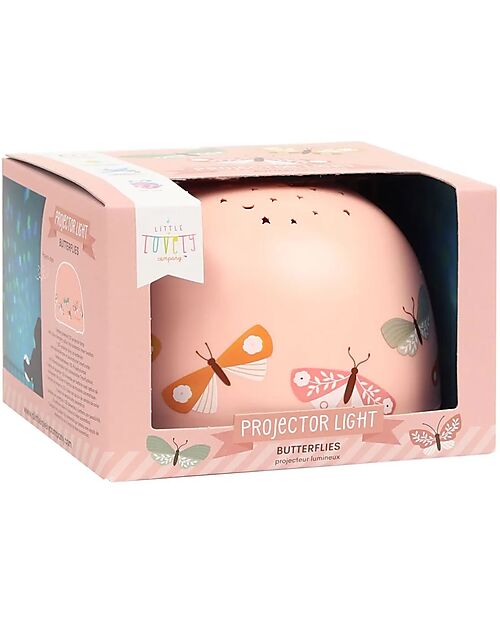 A Little Lovely Company LED Projector Light - Butterflies - Stars Nightlights