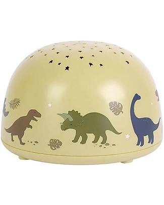 A Little Lovely Company LED Projector Light - Dinosaurs - Stars Bedside Lamps