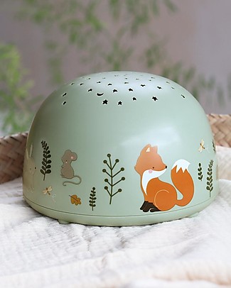 A Little Lovely Company LED Projector Light - Forest Friends - Stars Bedside Lamps
