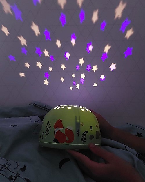 A Little Lovely Company LED Projector Light - Forest Friends - Stars Nightlights