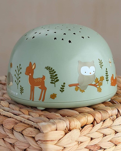 A Little Lovely Company LED Projector Light - Forest Friends - Stars Nightlights