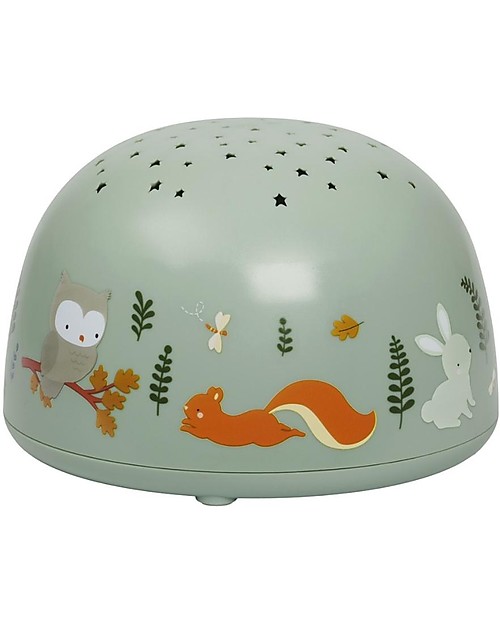 A Little Lovely Company LED Projector Light - Forest Friends - Stars Nightlights