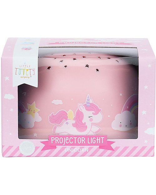 A Little Lovely Company LED Projector Light, Unicorn - Star Nightlights