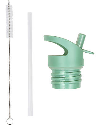 A Little Lovely Company Lid Straw and Brush Kit - Forest friends Bottle Accessories