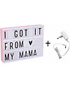 A Little Lovely Company Lightbox A4 with Adapter + 85 Letter, Pink Bedside Lamps
