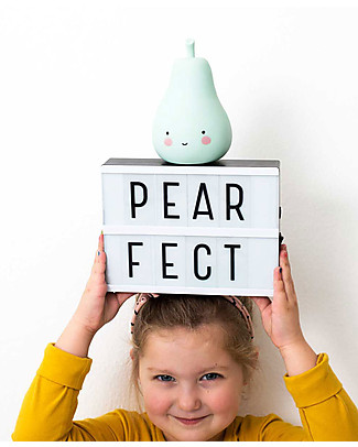 A Little Lovely Company Lightbox A5 with 124 Letter, Black Bedside Lamps