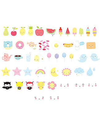 A Little Lovely Company Lightbox Symbol Set, Kawaii Bedside Lamps