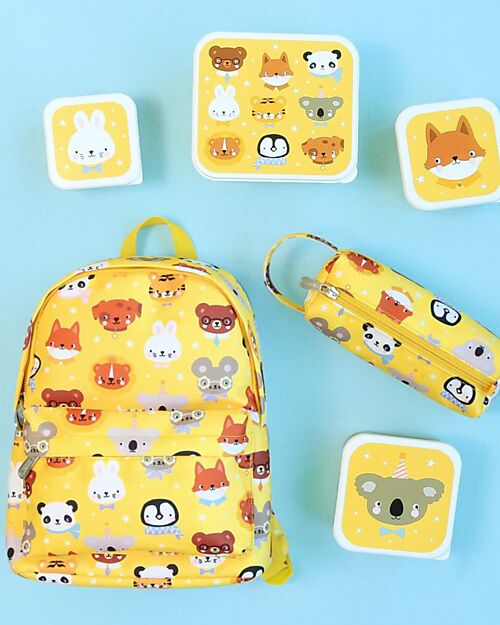 A Little Lovely Company Little Backpack Animal Friends - 23.5 x 30 x 10 Kindergarten Backpacks