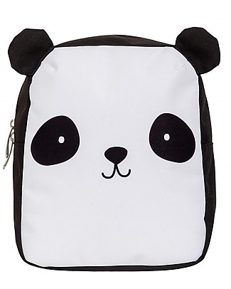A Little Lovely Company Little Backpack Bear 21 x 26 x 10 cm - Black & White Large Backpacks