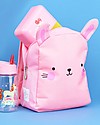A Little Lovely Company Little Backpack, Bunny, 21 x 26 x 10 cm - Pink Kindergarten Backpacks