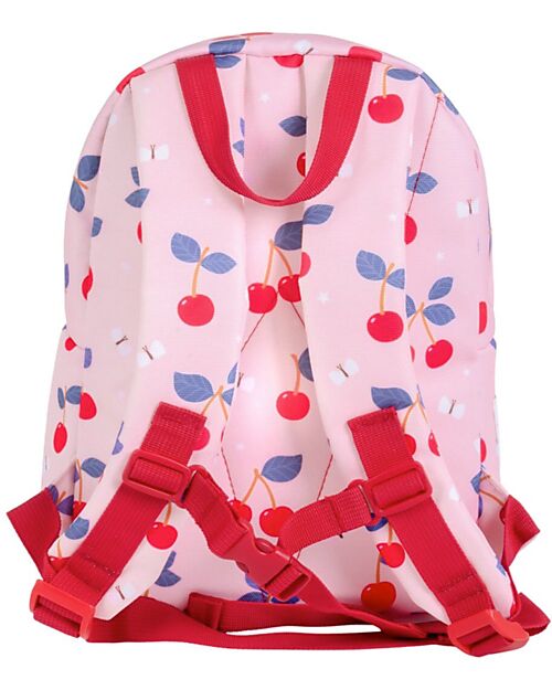 A Little Lovely Company Little Backpack Cherries - 23.5 x 30 x 10 Kindergarten Backpacks