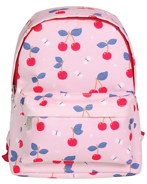 A Little Lovely Company Little Backpack Cherries - 23.5 x 30 x 10 Kindergarten Backpacks