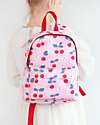A Little Lovely Company Little Backpack Cherries - 23.5 x 30 x 10 Kindergarten Backpacks