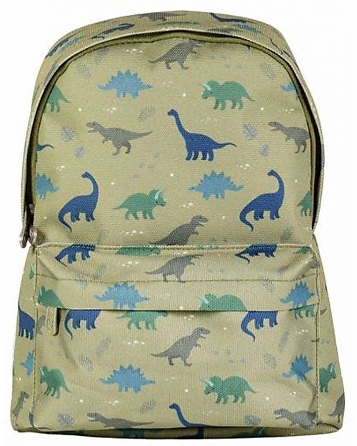 A Little Lovely Company Little Backpack Dinosaurs 22x30x10 cm - Green Kindergarten Backpacks