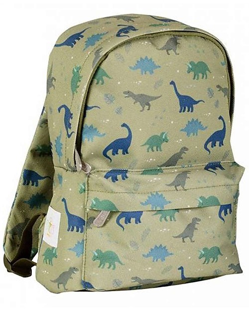 A Little Lovely Company Little Backpack Dinosaurs 22x30x10 cm - Green Kindergarten Backpacks