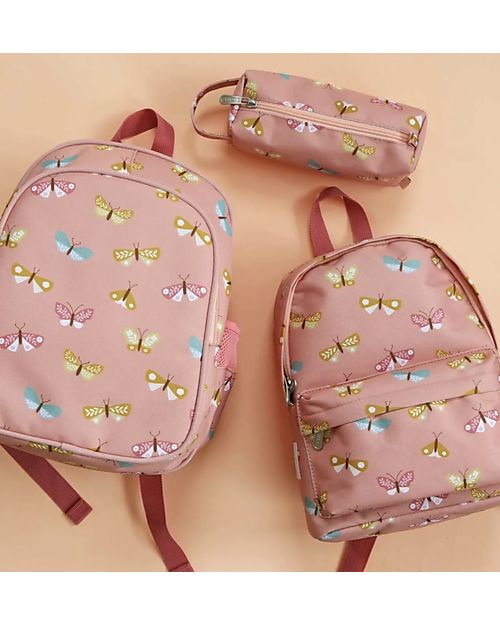 A Little Lovely Company Little Backpack Rainbows 23,5x30x10 cm - Butterflies Kindergarten Backpacks
