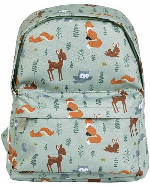 A Little Lovely Company Little Backpack Rainbows 23,5x30x10 cm - Forest Friends Kindergarten Backpacks
