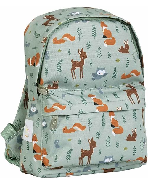 A Little Lovely Company Little Backpack Rainbows 23,5x30x10 cm - Forest Friends Kindergarten Backpacks