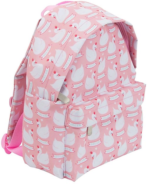 A Little Lovely Company Little Backpack, Swan, 30 x 20 x 10 cm - Pink Backpack