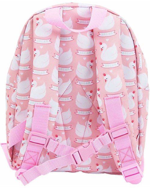 A Little Lovely Company Little Backpack, Swan, 30 x 20 x 10 cm - Pink Backpack