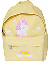A Little Lovely Company Little Backpack, Unicorn, 30 x 20 x 10 cm - Yellow Backpack
