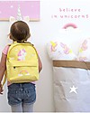 A Little Lovely Company Little Backpack, Unicorn, 30 x 20 x 10 cm - Yellow Backpack