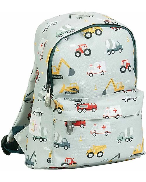 A Little Lovely Company Little Backpack - Vehicles - 23,5x30x10 cm Kindergarten Backpacks