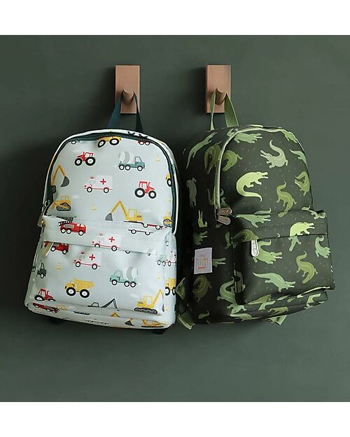 A Little Lovely Company Little Backpack - Vehicles - 23,5x30x10 cm Kindergarten Backpacks